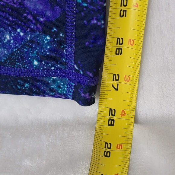 Tek Gear Abstract Print Womens Active Leggings Purple Blue Stretch Yoga Size M - Picture 7 of 8